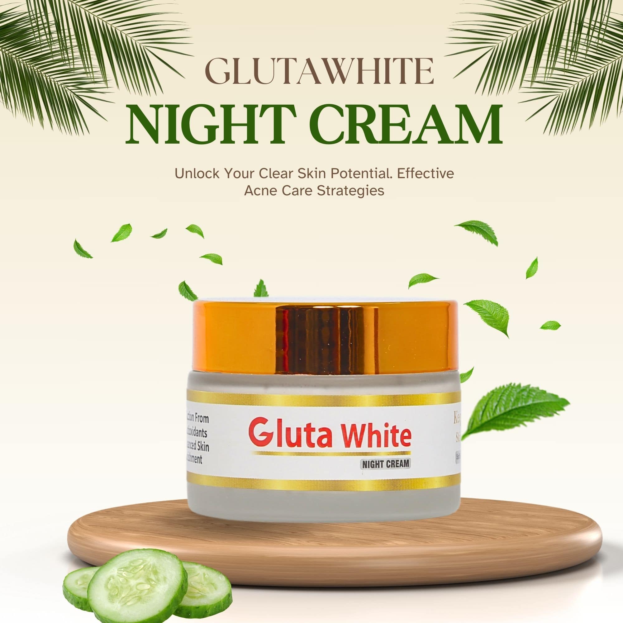 Gluta White Extreme Stronger Light Up And Anti-Aging Day & Night Cream | 50 Gram